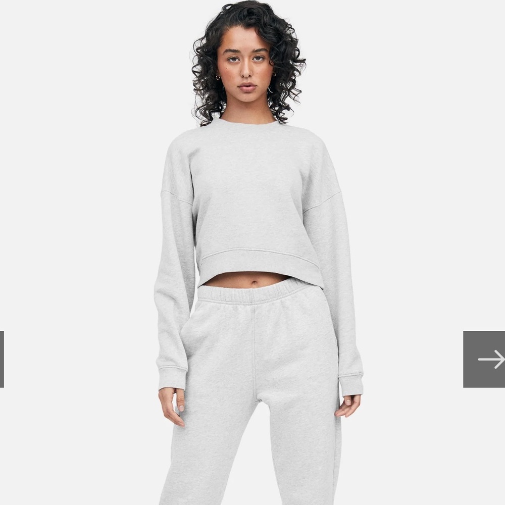 Mate the Label organic fleece cropped sweatshirt. Medium